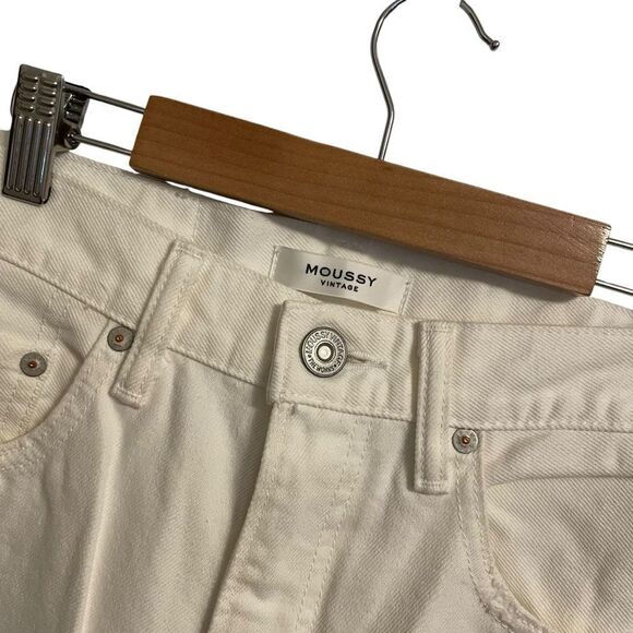 Moussy Vintage Wagoner Straight White Jeans Size 25 - Picture 3 of 10